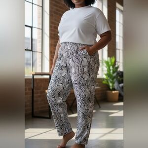 I.N.C Large Pull On Elastic Waist Polyester Casual  Pants In Large